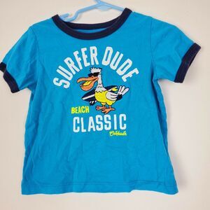Osh Kosh Surfer Dude‎ Toddler Shirt 18 Months Blue Embroidered